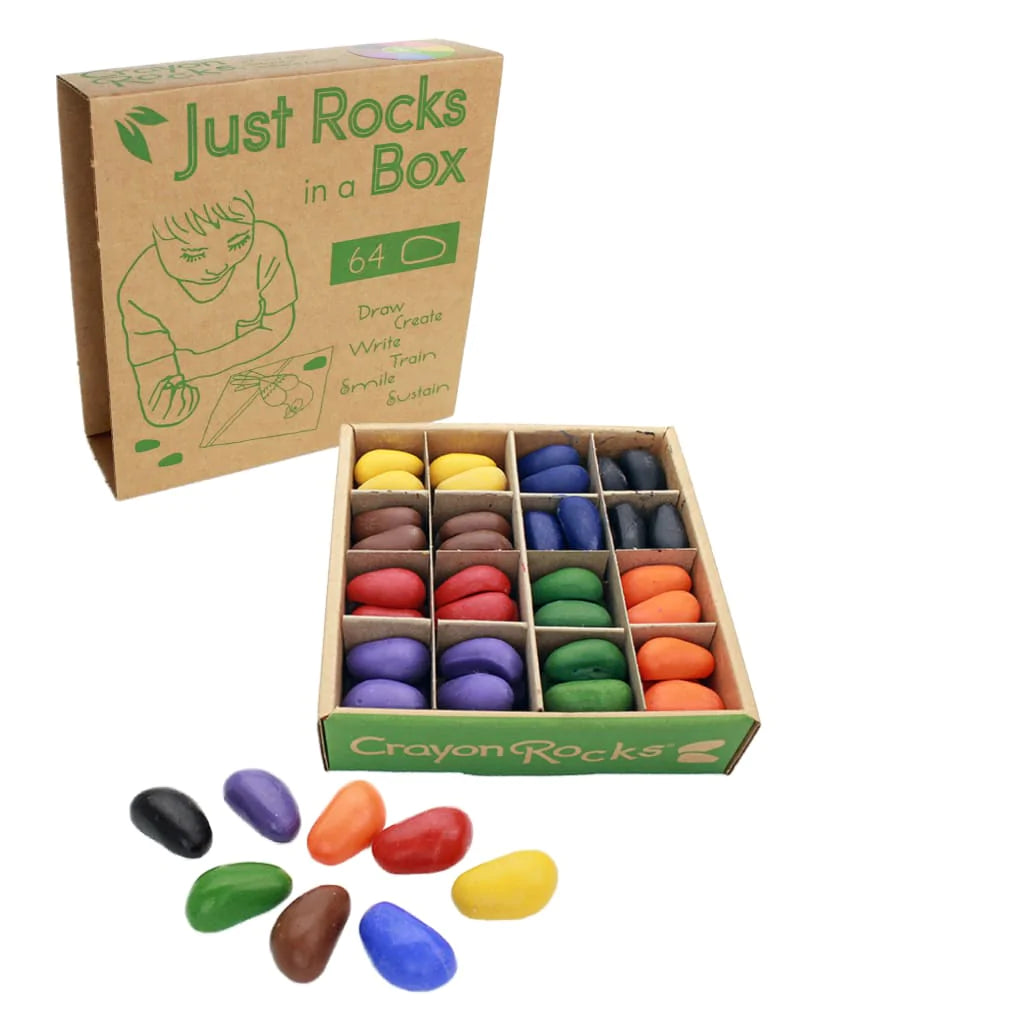 Just Rocks in a Box - 8 Colors / 64 Crayons
