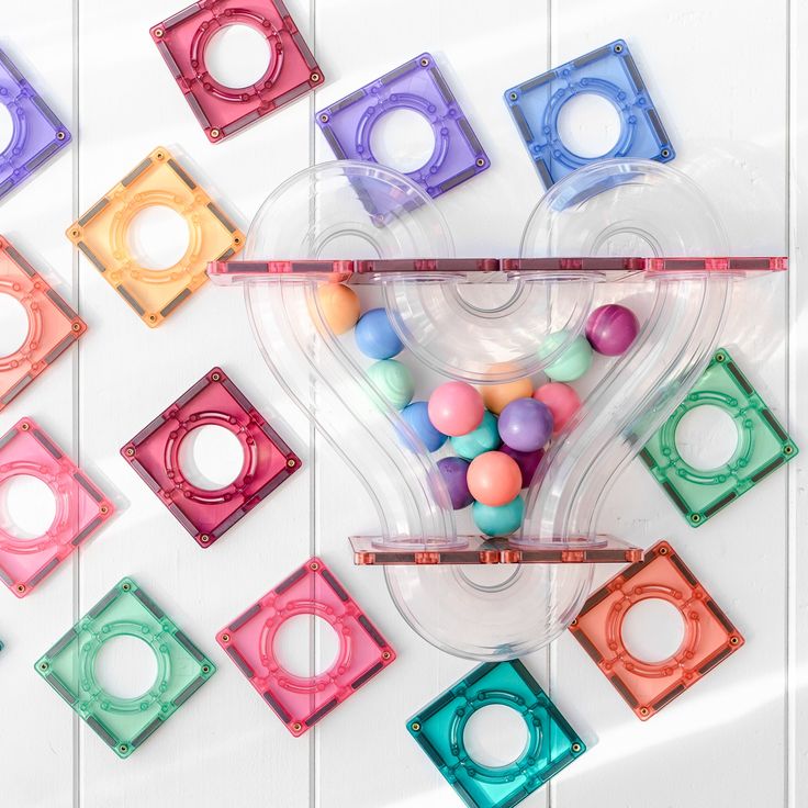 CONNETIX Pastel Range - 106 Piece Pastel Ball Run