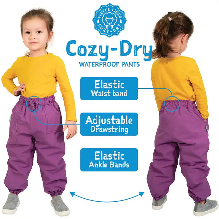 >Jan & Jul Kids Cozy-Dry Rain & Snow Pants - Yellow