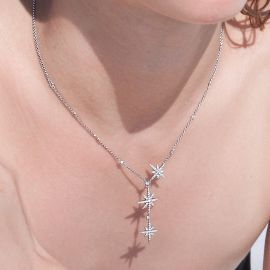 APM Triple Météorites Adjustable Necklace - Silver