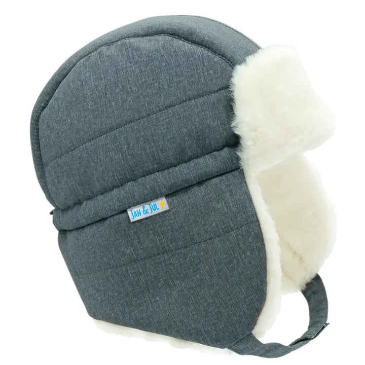 >Jan & Jul Kids Toasty-Dry Trapper Hat - Heather Grey
