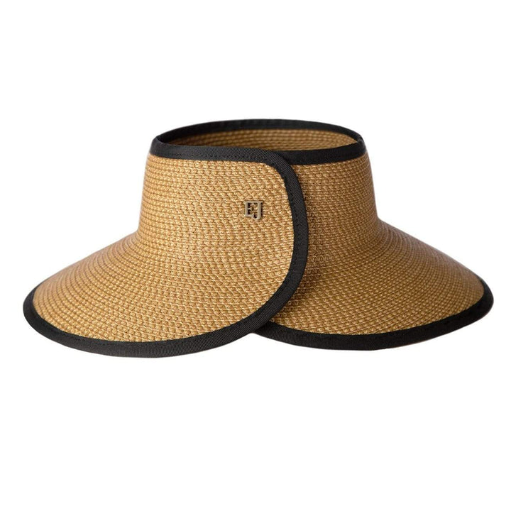 Eric Javits Lil' Squishee Visor 13490 Natural/Black Sun Hat