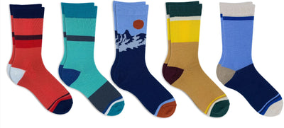 OAKI Merino Wool Socks, Blue (Single Pair)