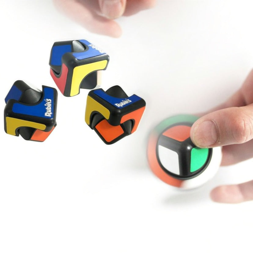 Rubik's Spin Cubelet 2" Fidget EDC Toy For Home/Travel, High Speed Bearing, Fast Fidgeting Spinner To Improve Focus, Relieve Stress & Anxiety - Pocket-Size for Adult & Kids 14+