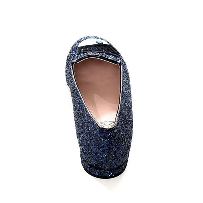 Chiara Ferragni Women's Blue Glitter Flirting Flat