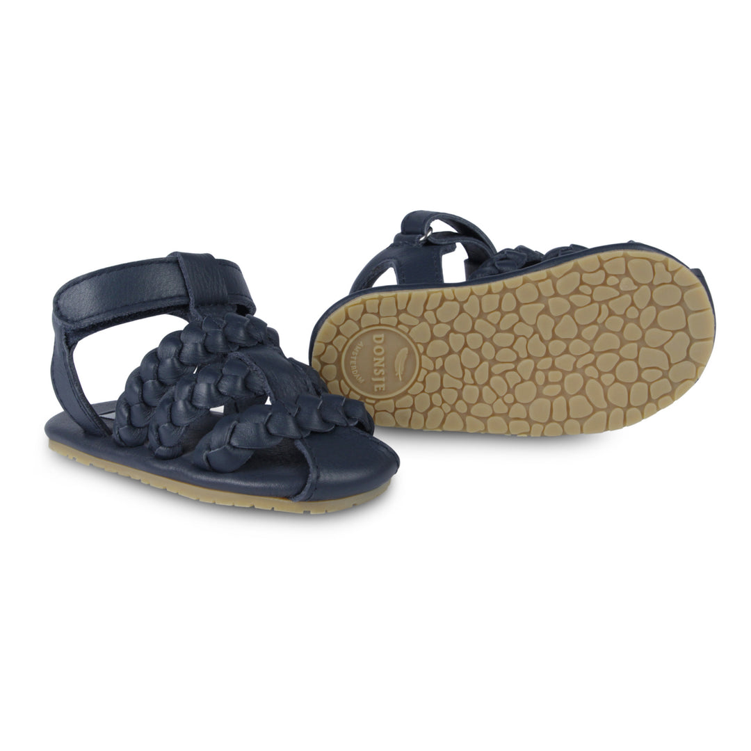 Donsje Kids / Baby PAM Leather Sandals Shoes - Navy