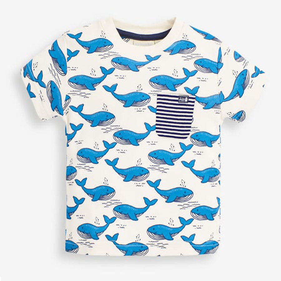 Jojo Maman Bebe Kids Whale Print T-Shirt
