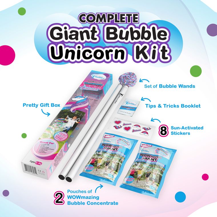 WOWmazing Giant Bubble Kit - Unicorn Edition