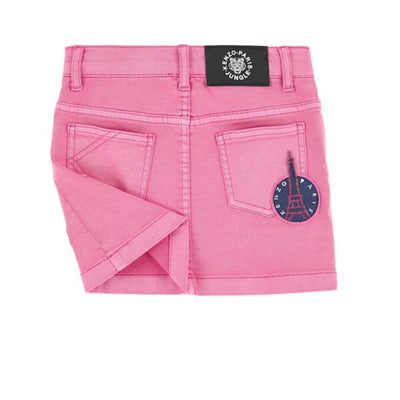 Kenzo Kids Girl Jupe Jean Patchs Skirt in Old Pink KK27008 320