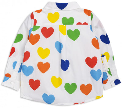 Mini Rodini Kids Rainbow Love Woven Shirt