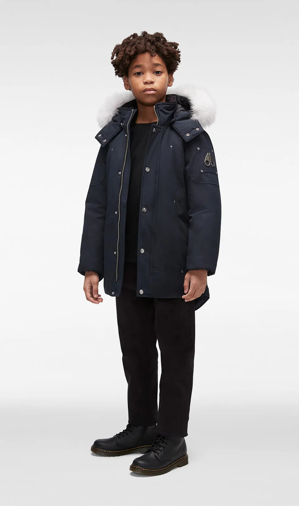 Moose Knuckles Kids Unisex Original Parka Winter Coat in Navy Natura Mom Loves Me Children Boutique