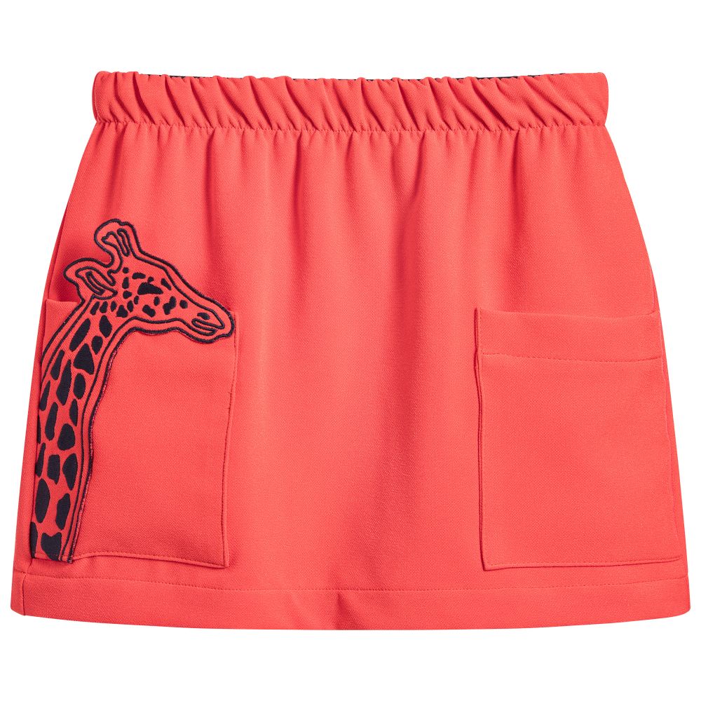 Paul Smith Junior Girl Giraffe Coral Pink Skirt