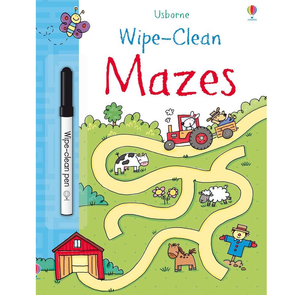 >USBORNE Wipe-Clean Mazes (4Y&Up)