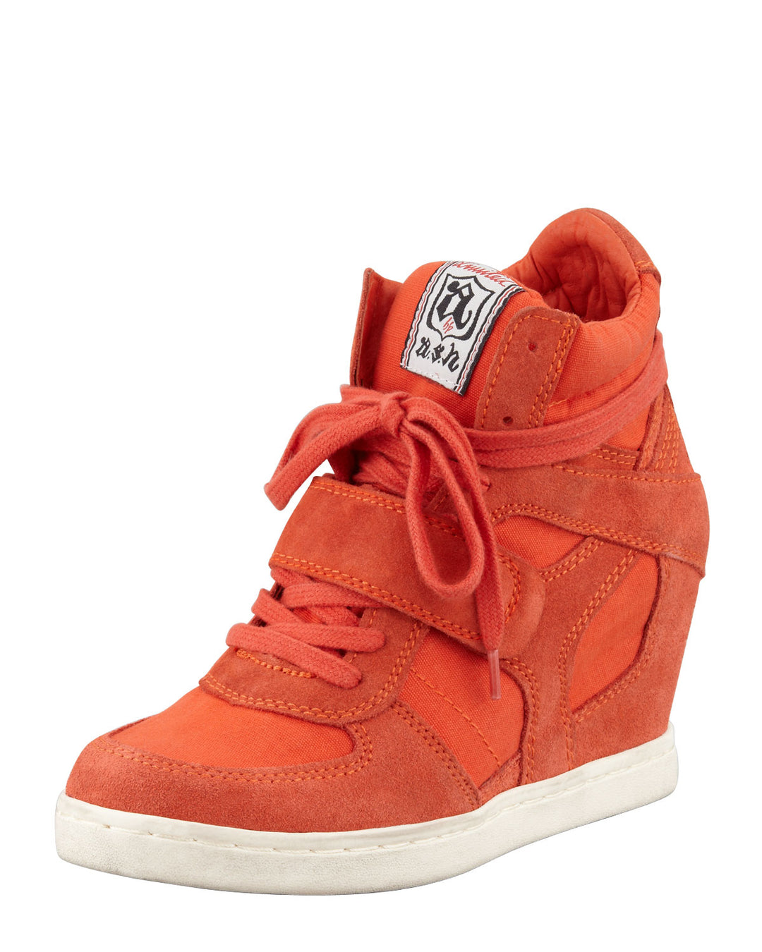 Ash Women Cool High-Top Wedge Sneaker in Orange