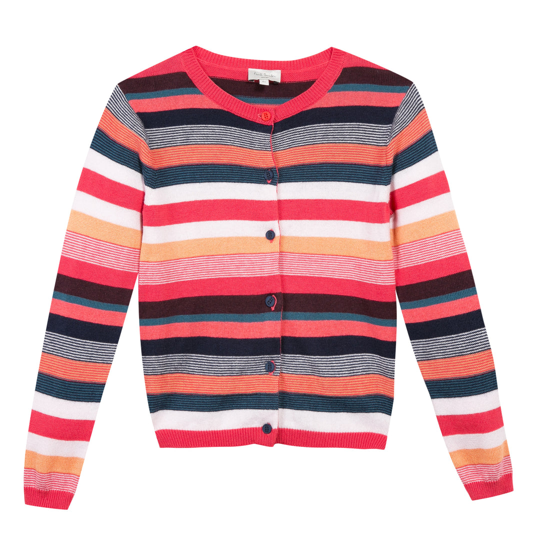 Paul Smith Junior Kids Girl Rainbow Striped Sweater 5K18022-92
