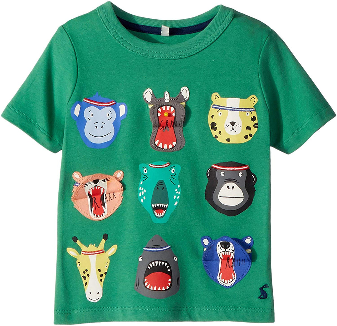 JOULES Kids Chomper Interactive T-Shirt ANIMALS
