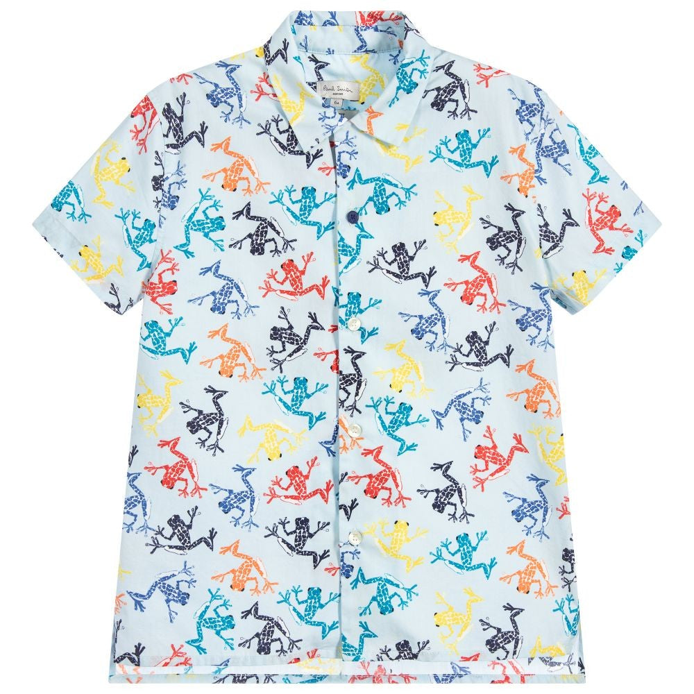 Paul Smith Junior Kids Boy Frogs Print Shirt 5L12512 440