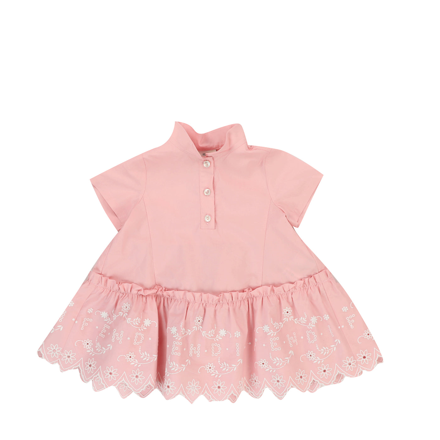 Fendi Kids Girl Flower Dress in Pink