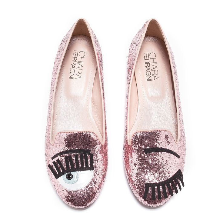 Chiara Ferragni Women's Donna Pink Glitter Slipper