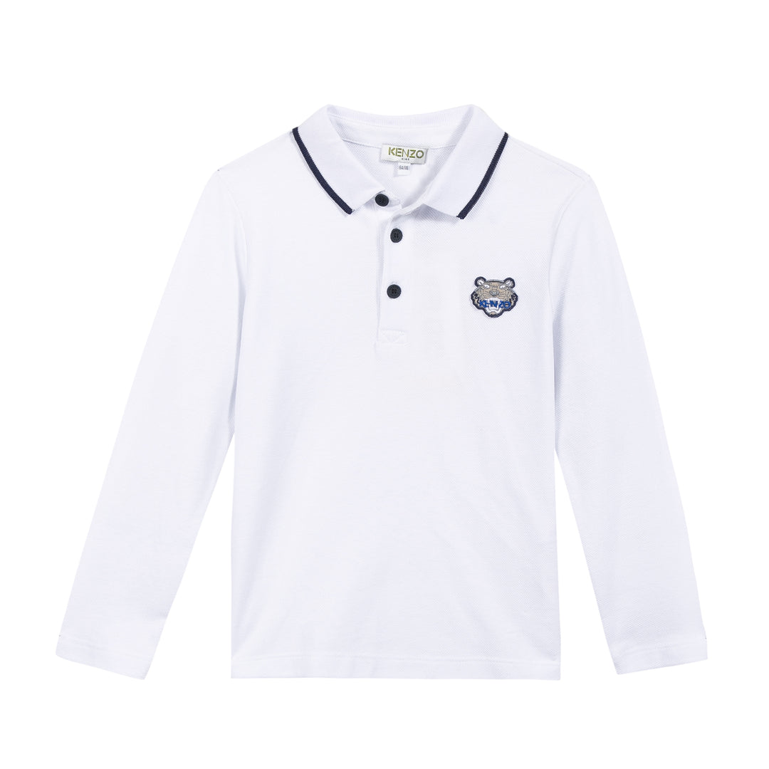 Kenzo Kids Logo Polo Shirt in White