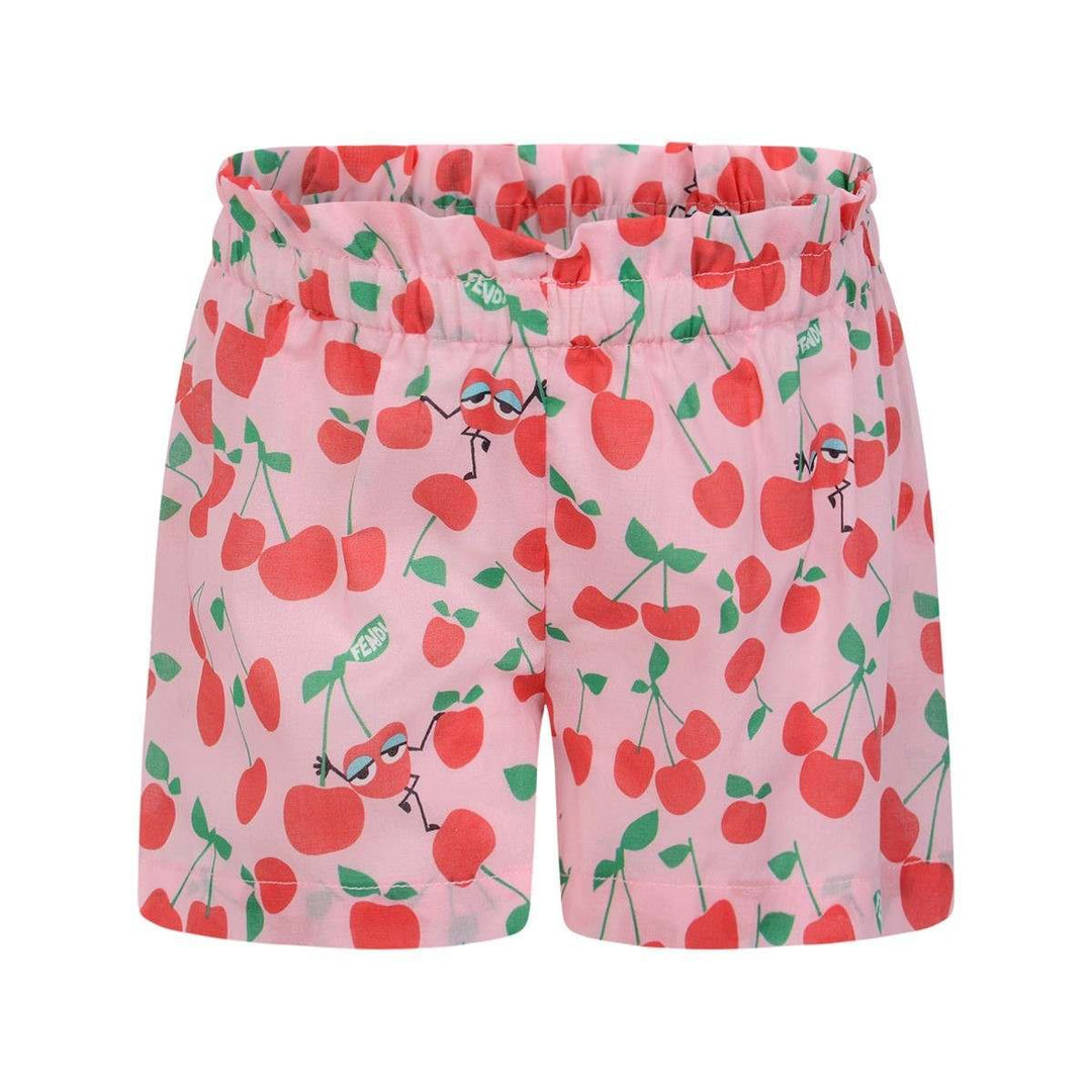 Fendi Kids Pink Cherry Shorts