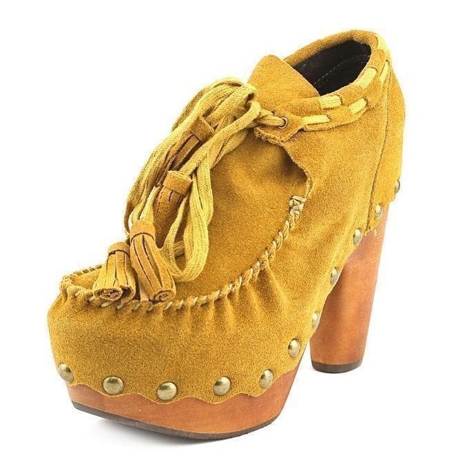 Flogg Women's Demi Suede High Heels Shoes Mustard / Yellow X1025