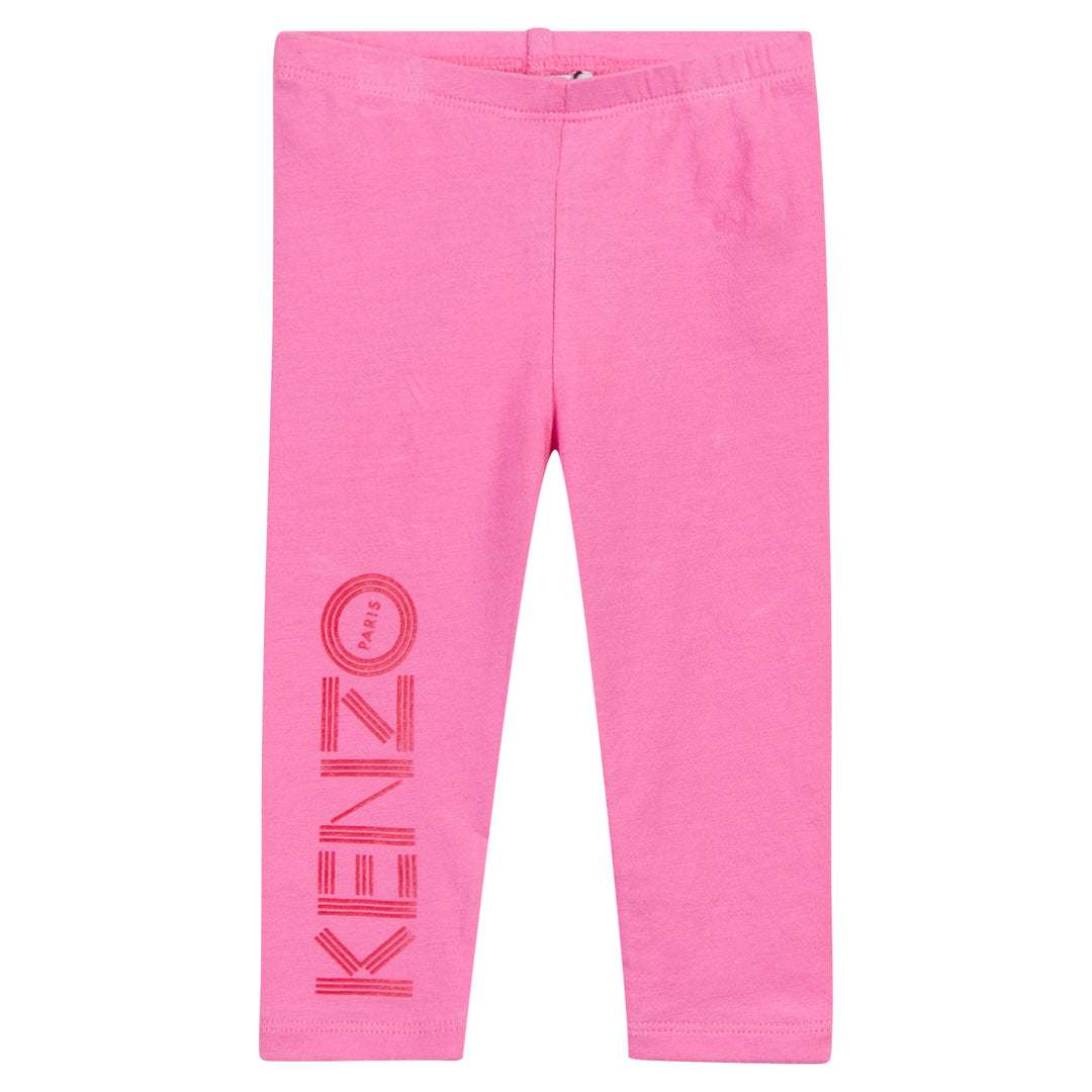 Kenzo Kids Baby Logo Legging in Old Pink