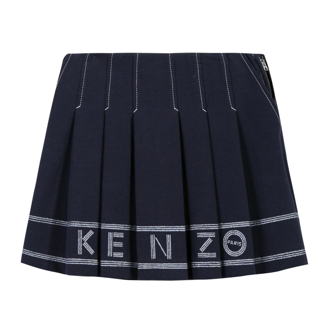Kenzo Kids Girl Logo Skirt in Navy