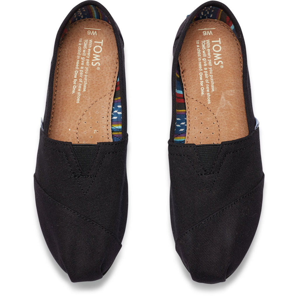 TOMS Women's Canvas Black Slip On Shoes