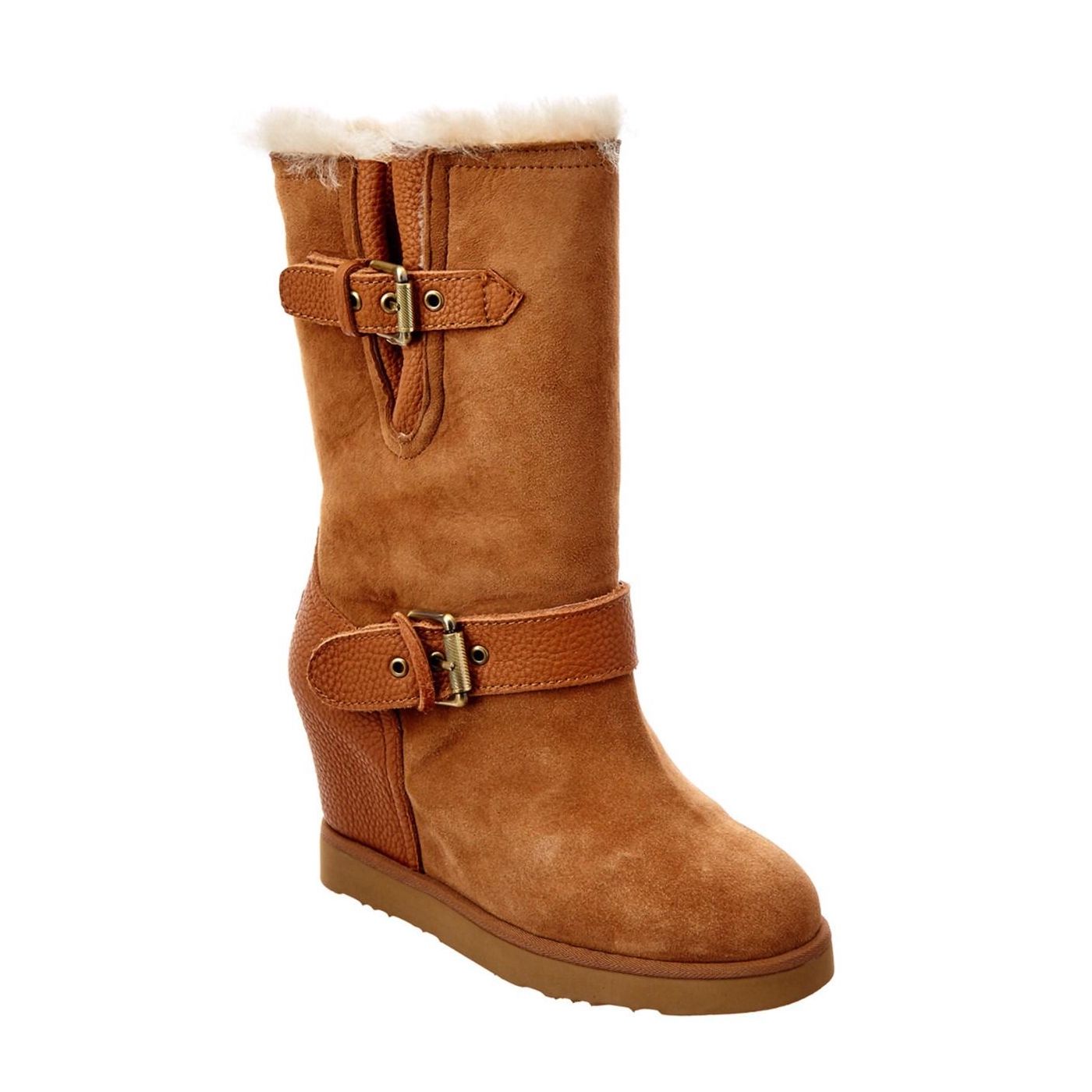 Australia Luxe Women s Machina Genuine Sheepskin Wedge Boots in