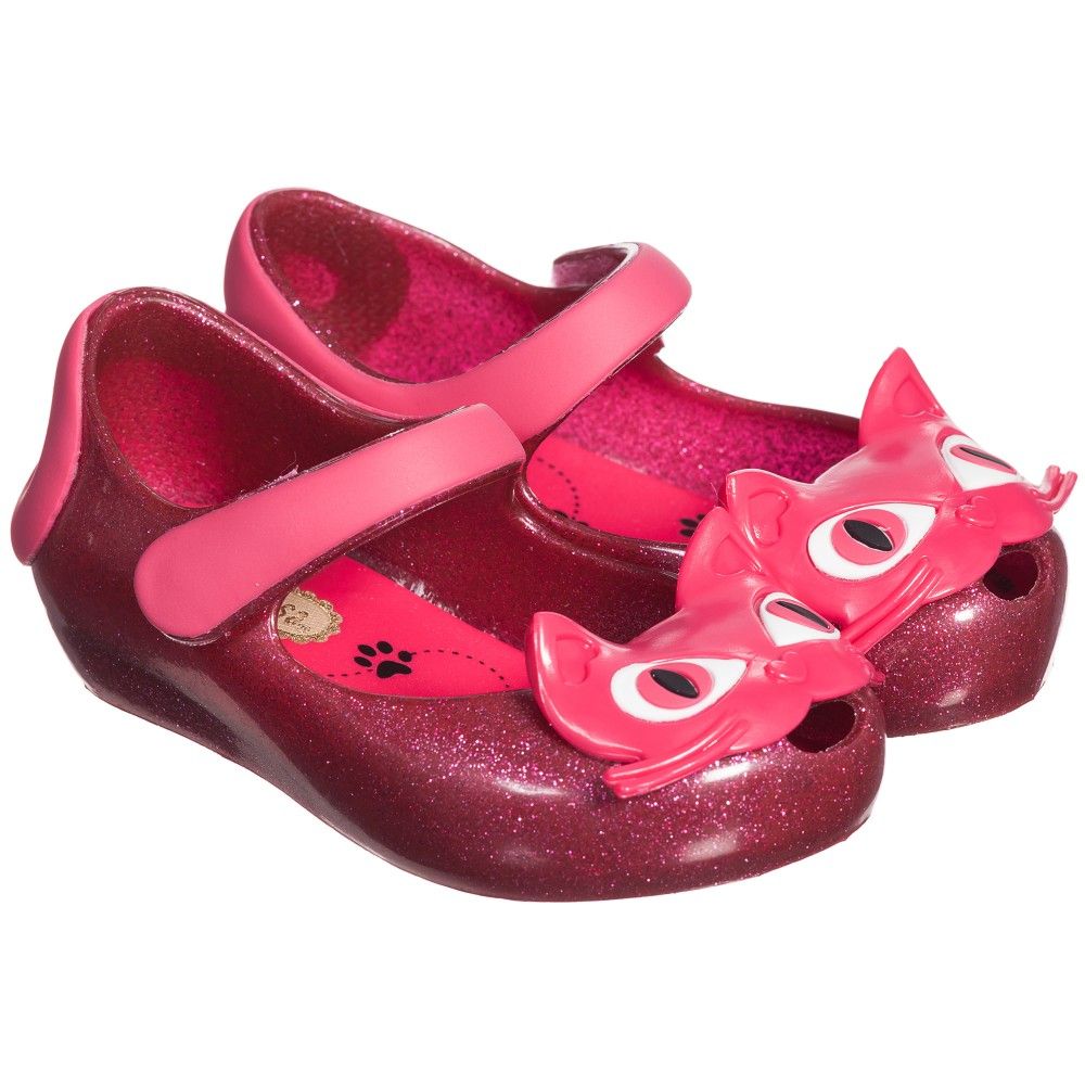 Mini Melissa Kids Baby/Girl Ultragirl II Cat Sandals Shoes in Red