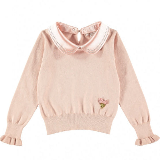 Angel's Face Girls Victoria Jumper Sweater - Blush Pink