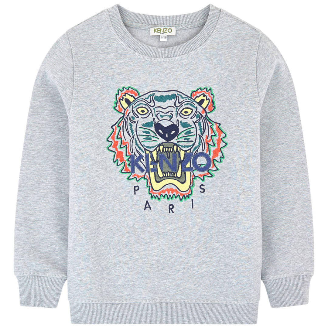 Kenzo Kids Cotton Jersey Sweatshirt in Grey