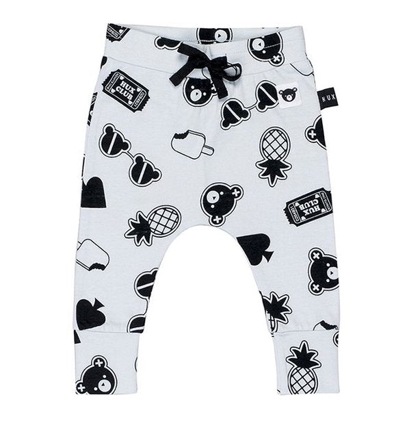 Huxbaby HB960 Patches Drop Crotch Pant Sky