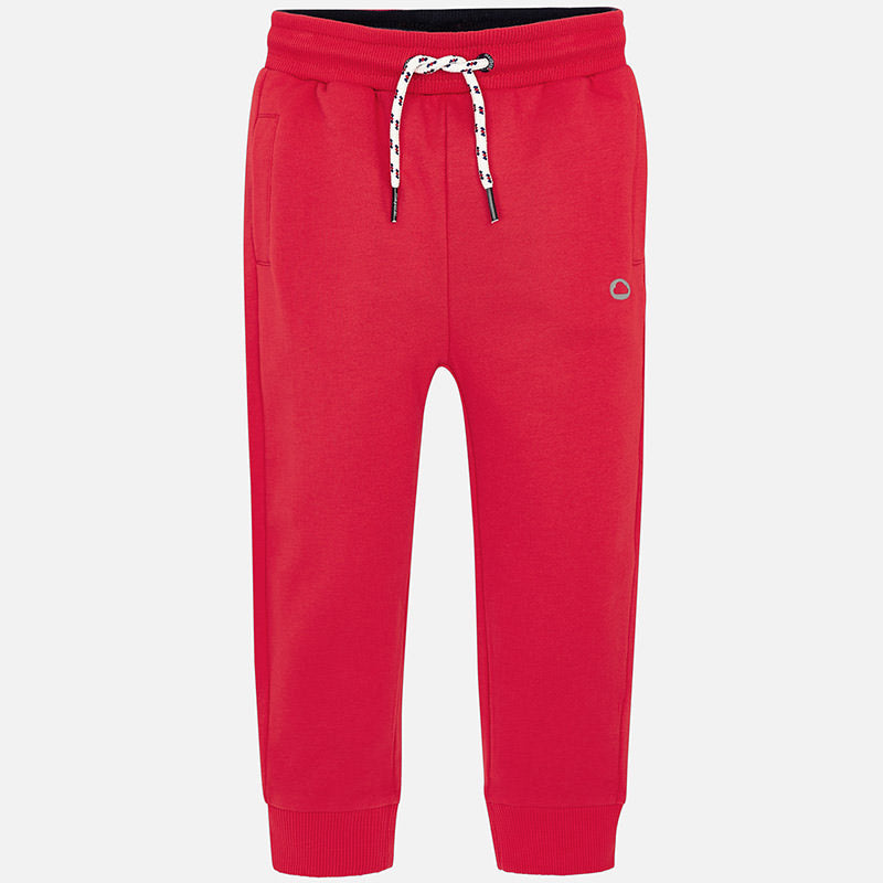 Mayoral 742-067 Kids Cuffed Fleece Trousers/Pants in Red