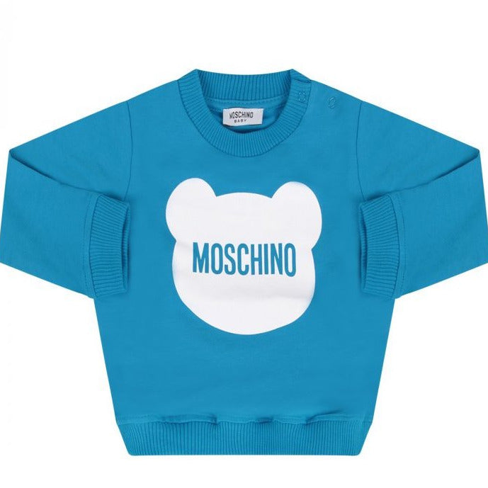 Moschino Baby's Sweatshirt Bear in Blue