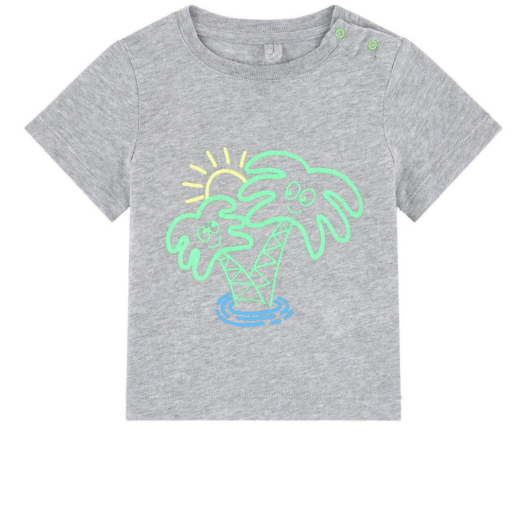 STELLA McCARTNEY Kids Graphic Organic Cotton T-shirt - Grey