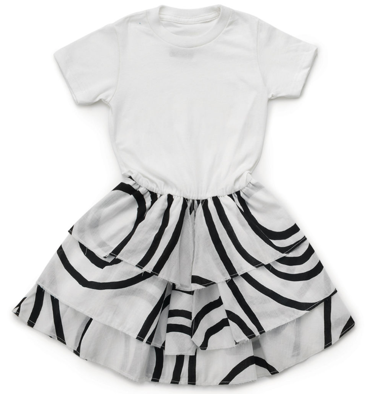 Nununu Kids Girl LAYERED CIRCLE Dress - White