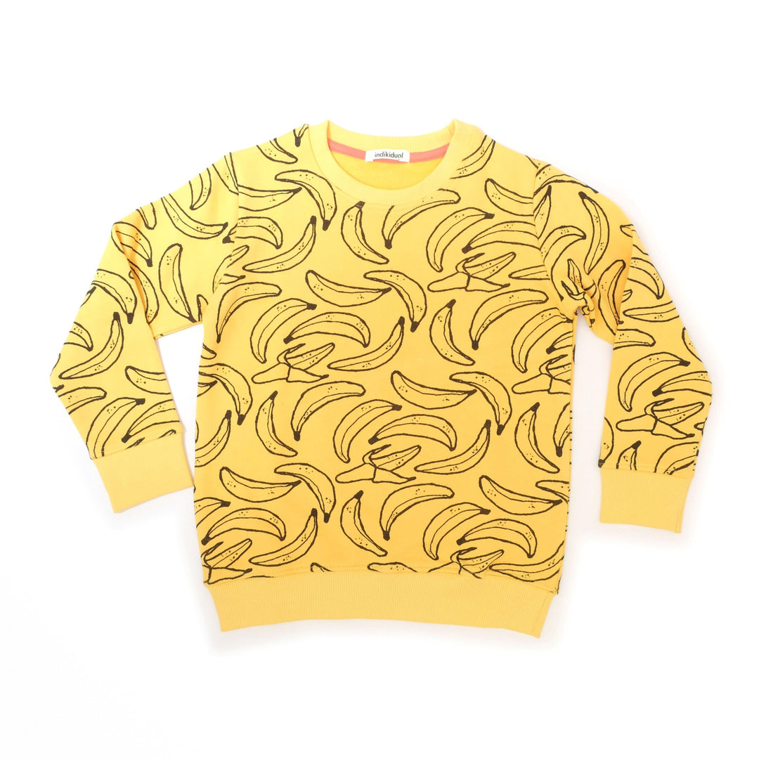 indikidual Kids PLANTAIN Sun / Banana Sweatshirt - Yellow