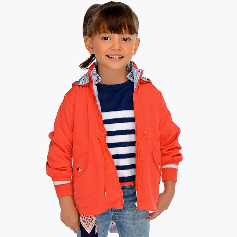 Mayoral 3413-010 Kids Girl Reversible Parka Persimmon Jacket