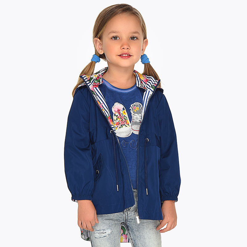 Mayoral 3413-011 Kids Girl Reversible Parka Nautical Jacket