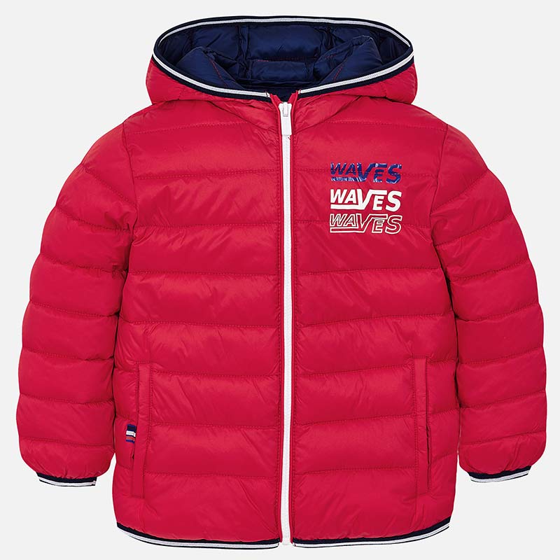 Mayoral 3436-094 Kids Padded Party Coat Jacket in Red
