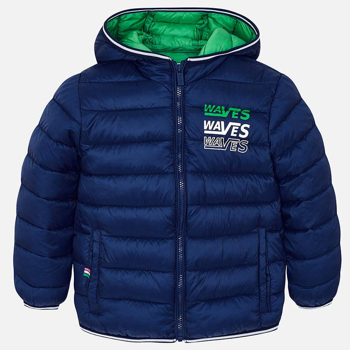 Mayoral 3436-95 Kids Padded Coat Jacket in Steel Blue