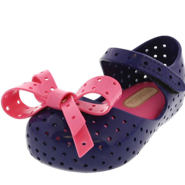 Mini Melissa Kids Girl Furadinha XI Sandals Shoes in Blue Red