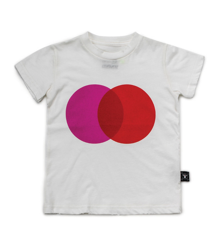 Nununu Kids Colorful Circle T-shirt - White/Red