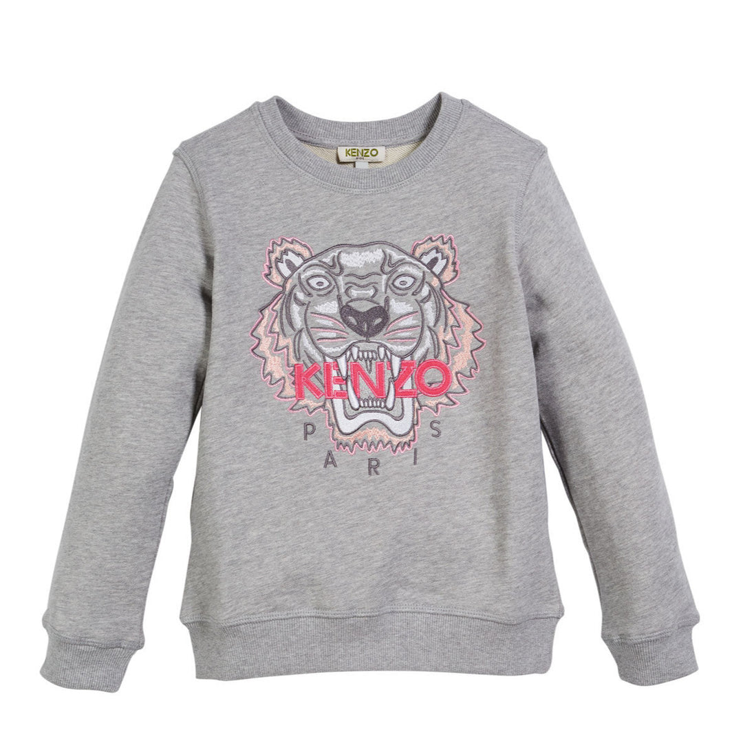 Kenzo Kids Tiger SweatShirt in Marl Grey
