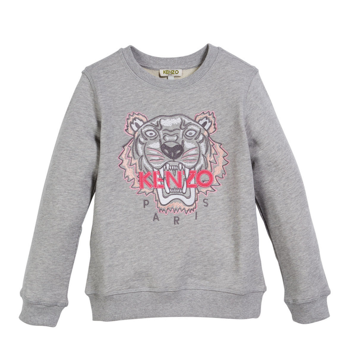 Kenzo Kids Tiger Sweat Shirt in Marl Grey KN15118