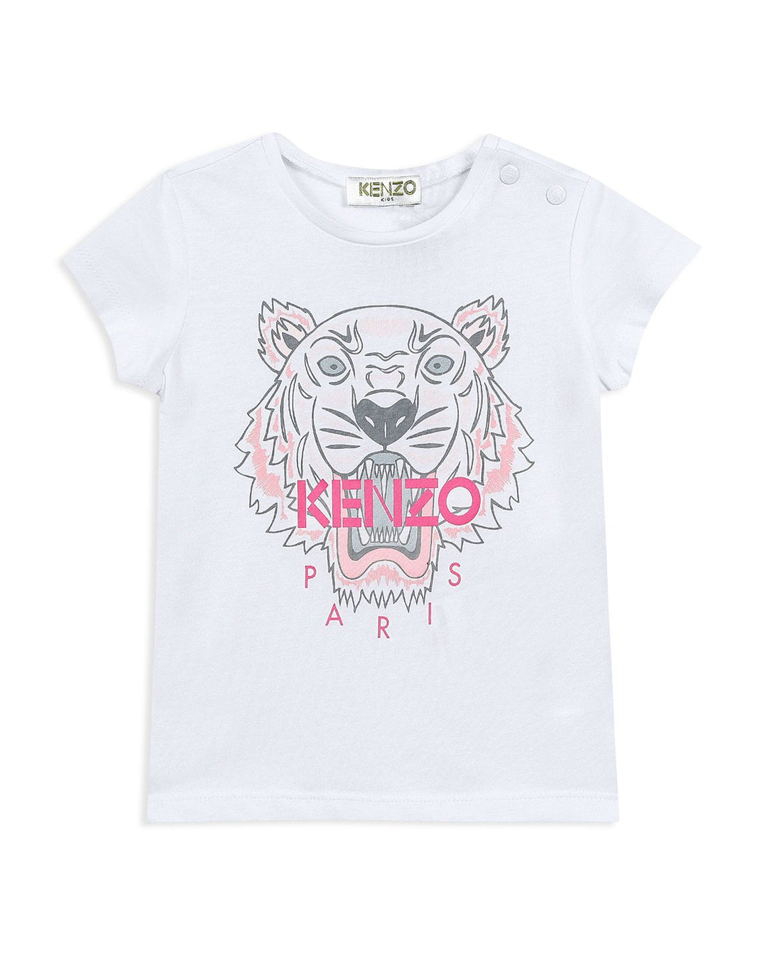 Kenzo Kids Tiger Tee Shirt in Optic White