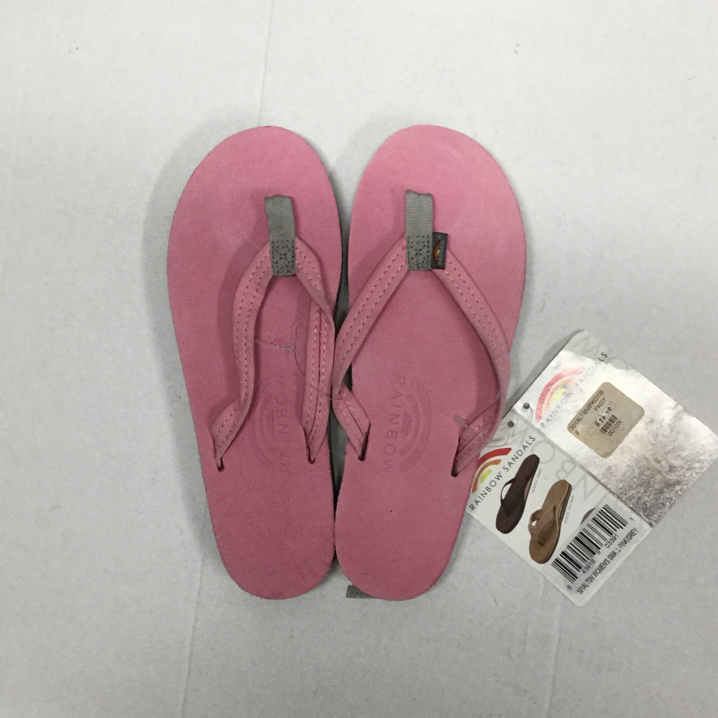 Rainbow Leather Flip-Flops Sandals 301ALTSN Women‚Äôs Pink/Grey