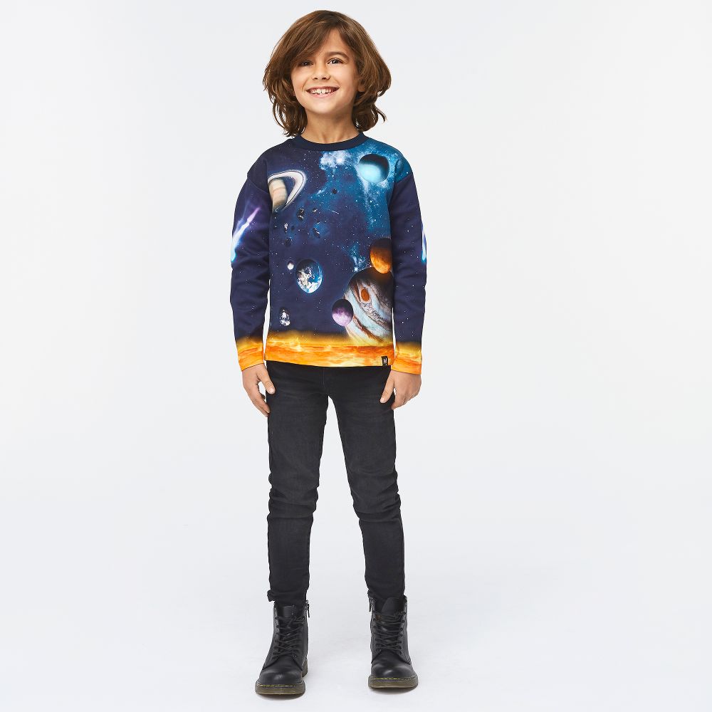 Molo Kids Boy's Mountoo Sweatshirt - The Solar System
